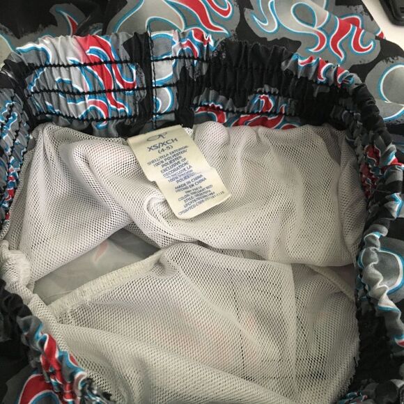 Cute Little Boy's OP Sz XS (4-5) Black Octopus Swim Trunks Shorts - Picture 6 of 7